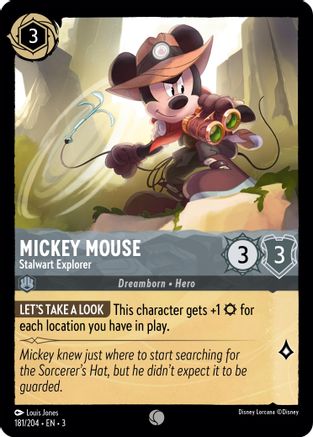 Mickey Mouse - Stalwart Explorer (3-181) (Cold Foil)