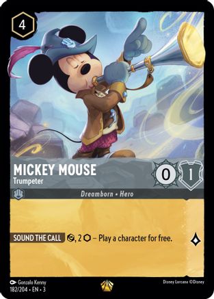 Mickey Mouse - Trumpeter (3-182) (Cold Foil)