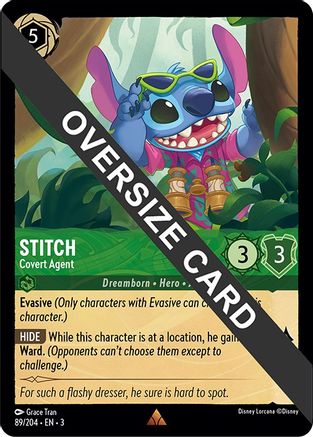 Stitch - Covert Agent (Oversized) (3-089) (Cold Foil)