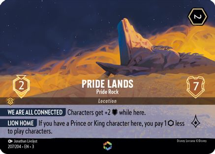 Pride Lands - Pride Rock (Enchanted) (3-207) (Holofoil)