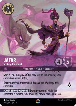 Jafar - Striking Illusionist (Enchanted) (3-208) (Holofoil)