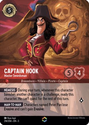 Captain Hook - Master Swordsman (Enchanted) (3-214) (Holofoil)