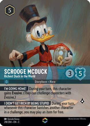 Scrooge McDuck - Richest Duck in the World (Enchanted) (3-218) (Holofoil)