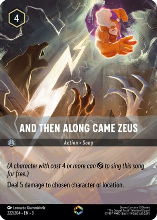 And Then Along Came Zeus (Enchanted) (3-222) (Holofoil)