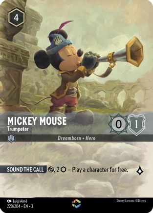 Mickey Mouse - Trumpeter (Enchanted) (3-220) (Holofoil)