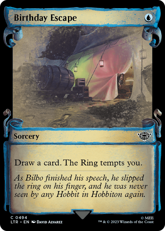 Birthday Escape (LTR-494) (Showcase) (Scroll) (Foil)