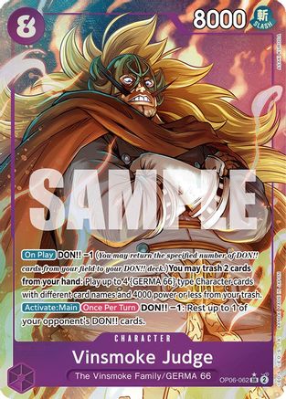 Vinsmoke Judge (Alternate Art) (OP06-062) (Foil)