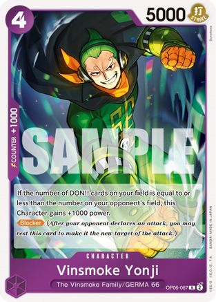 Vinsmoke Yonji (067) (OP06-067) (Foil)
