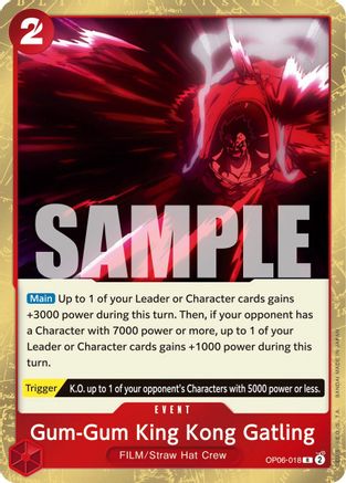 Gum-Gum King Kong Gatling (OP06-018) (Foil)