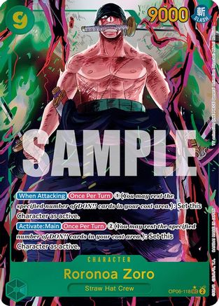 Roronoa Zoro (Alternate Art) (OP06-118) (Foil)