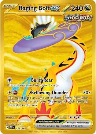 Raging Bolt ex (TEF-218) (Holofoil)