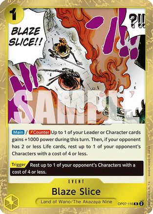 Blaze Slice (OP07-116) (Foil)