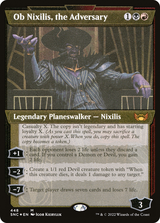 Ob Nixilis, the Adversary (SNC-448) (Showcase) (Etched Foil)