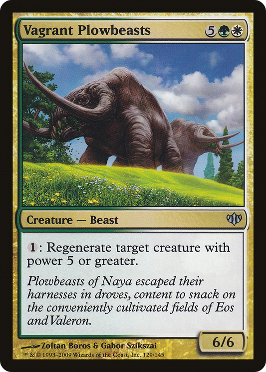 Vagrant Plowbeasts (CON-129) (Foil)