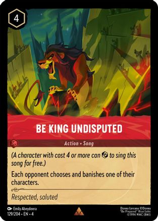 Be King Undisputed (4-129) (Cold Foil)