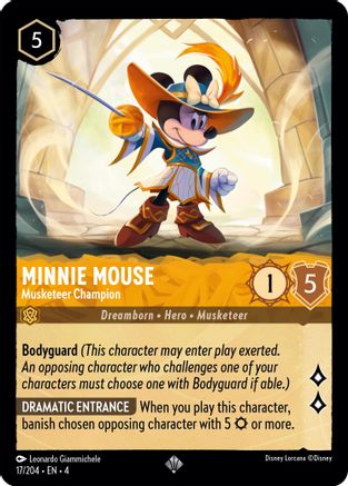 Minnie Mouse - Musketeer Champion (4-017) (Cold Foil)