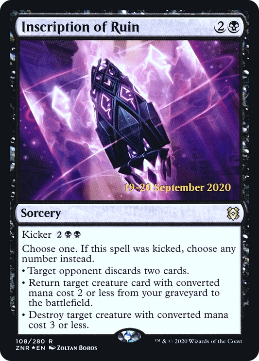 Inscription of Ruin (PRE-108S) (Foil)