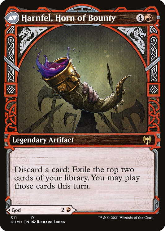 Birgi, God of Storytelling // Harnfel, Horn of Bounty (KHM-311) (Showcase) (Foil)