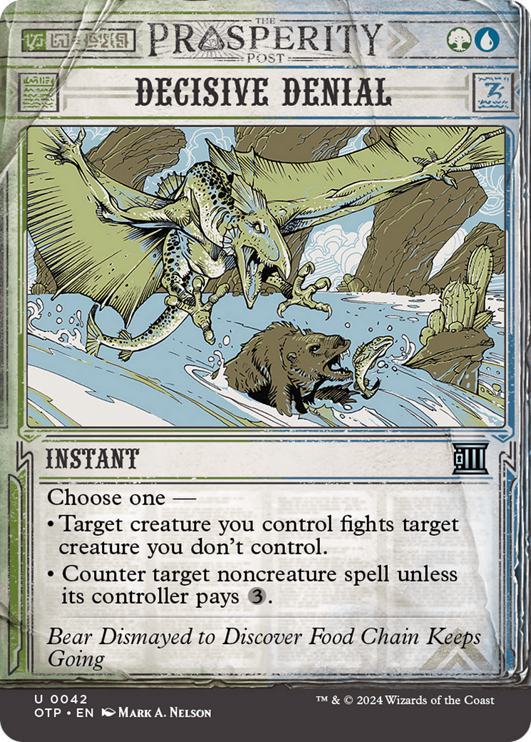 Decisive Denial (OTP-042) (Showcase) (Borderless) (Foil)