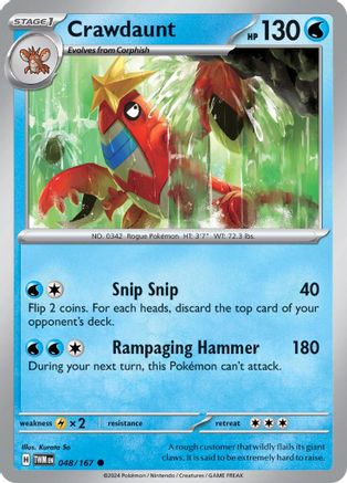 Crawdaunt (TWM-048) (Reverse Holofoil)