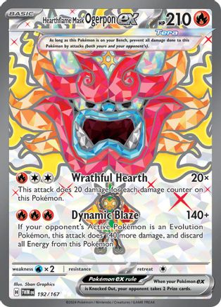 Hearthflame Mask Ogerpon ex (TWM-192) (Holofoil)