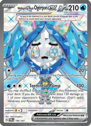 Wellspring Mask Ogerpon ex (TWM-194) (Holofoil)