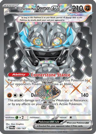 Cornerstone Mask Ogerpon ex (TWM-199) (Holofoil)