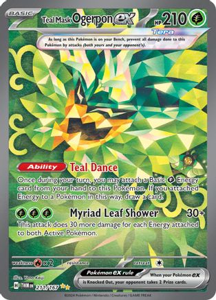 Teal Mask Ogerpon ex (TWM-211) (Holofoil)