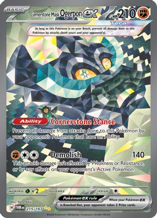 Cornerstone Mask Ogerpon ex (TWM-215) (Holofoil)
