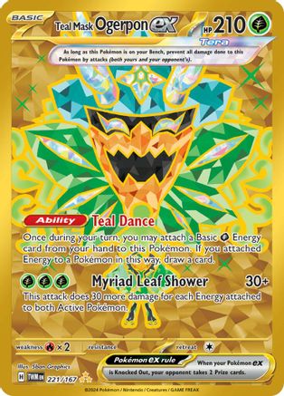 Teal Mask Ogerpon ex (TWM-221) (Holofoil)