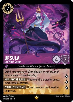 Ursula - Sea Witch Queen (4-058) (Cold Foil)