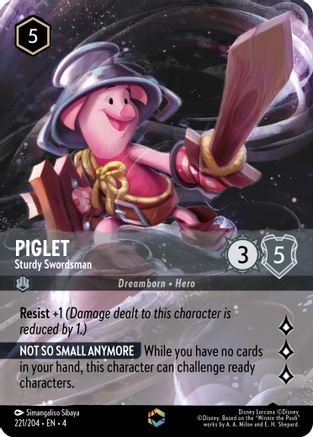 Piglet - Sturdy Swordsman (Enchanted) (4-221) (Holofoil)