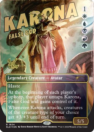 Karona, False God (Rainbow Foil) (SLD-1624)