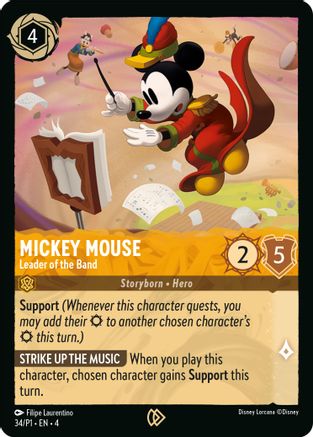 Mickey Mouse - Leader of the Band (DLPC-034) (Cold Foil)