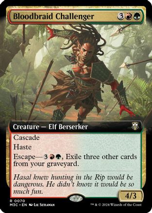 Bloodbraid Challenger (Extended Art) (Ripple Foil) (M3C-070)