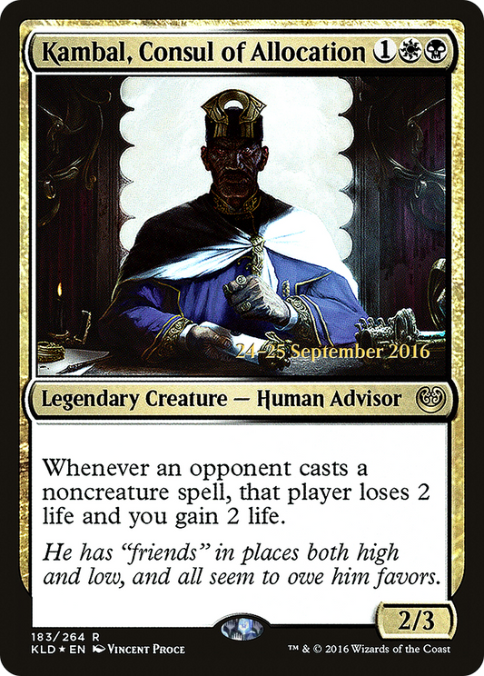 Kambal, Consul of Allocation (PRE-183S) (Foil)
