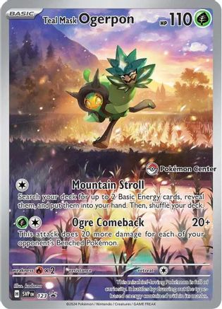 Teal Mask Ogerpon (Pokemon Center Exclusive) (SVP-123) (Holofoil)