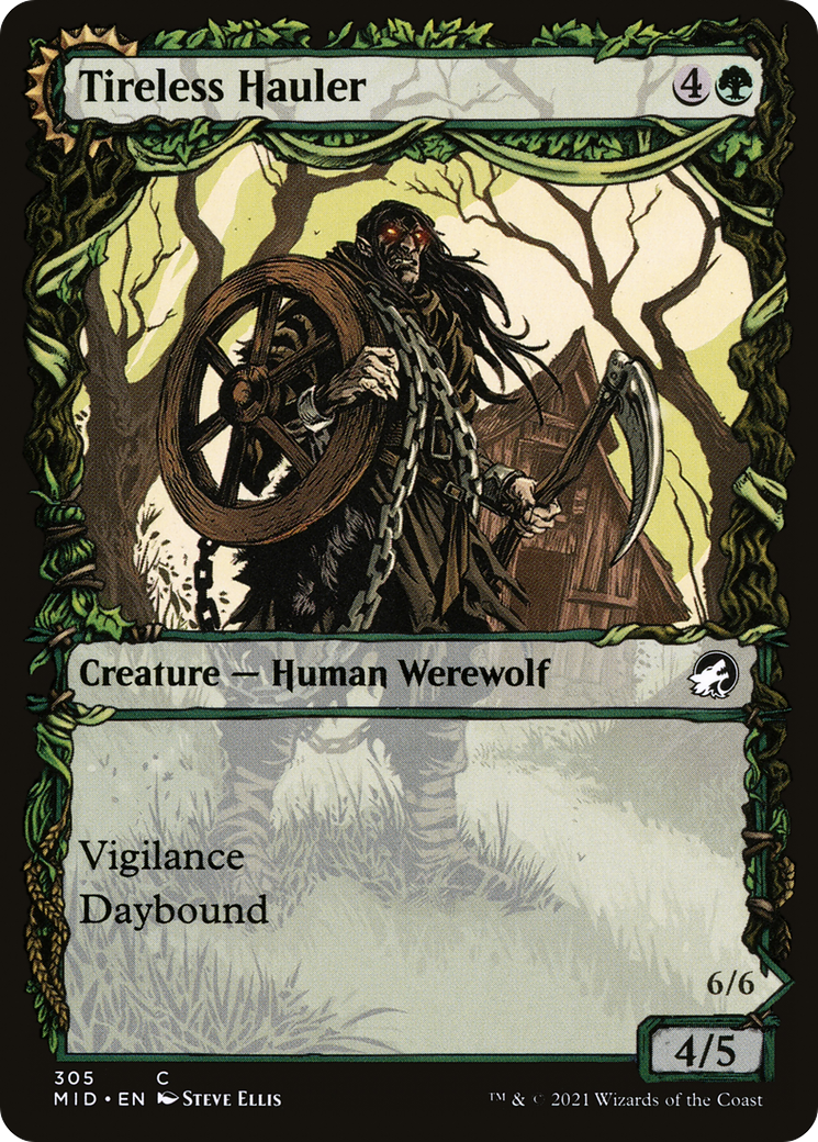 Tireless Hauler // Dire-Strain Brawler (MID-305) (Showcase) (Foil)