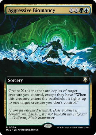 Aggressive Biomancy (Extended Art) (Ripple Foil) (M3C-069)