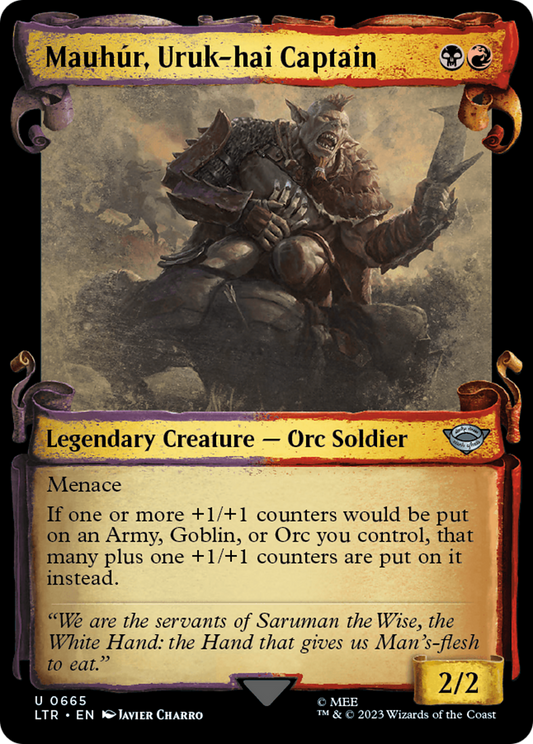 Mauhúr, Uruk-hai Captain (LTR-665) (Showcase) (Scroll) (Foil)
