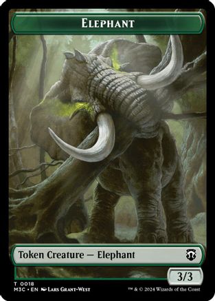 Elephant // Zombie Double-Sided Token (M3C-18 // 21)