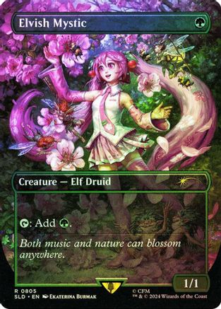 Elvish Mystic (0805) (Rainbow Foil) (SLD-805)