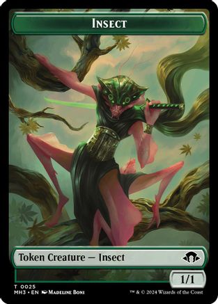 Eldrazi Spawn // Insect (0025) Double-Sided Token (MH3-2 // 25) (Foil)