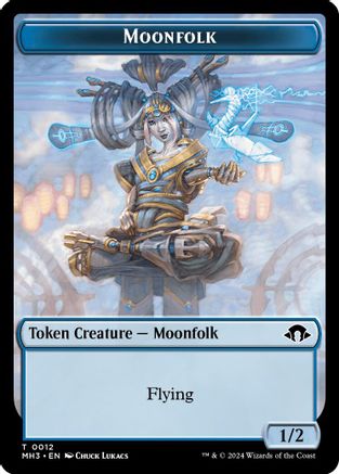 Eldrazi Spawn // Moonfolk Double-Sided Token (MH3-2 // 12) (Foil)