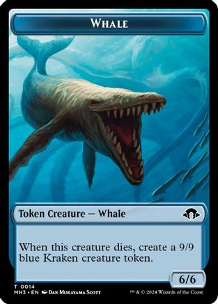 Eldrazi Spawn // Whale Double-Sided Token (MH3-2 // 14) (Foil)