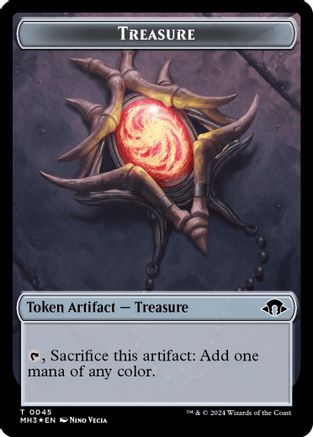 Treasure (Ripple Foil)  // Copy Double-Sided Token (MH3-34 // 1)