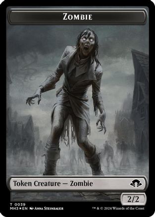 Zombie (Ripple Foil) // Insect (0027) Double-Sided Token (MH3-39 // 27)