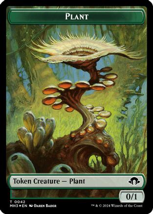 Plant (Ripple Foil) // Zombie  Double-Sided Token (MH3-42 // 21)