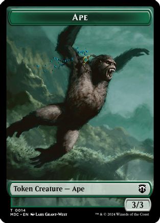 Ape (Ripple Foil) // Plant Double-Sided Token (M3C-14 // 26)