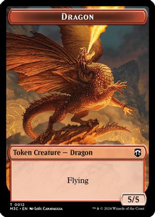 Dragon (Ripple Foil) // Copy Double-Sided Token (M3C-12 // 1)